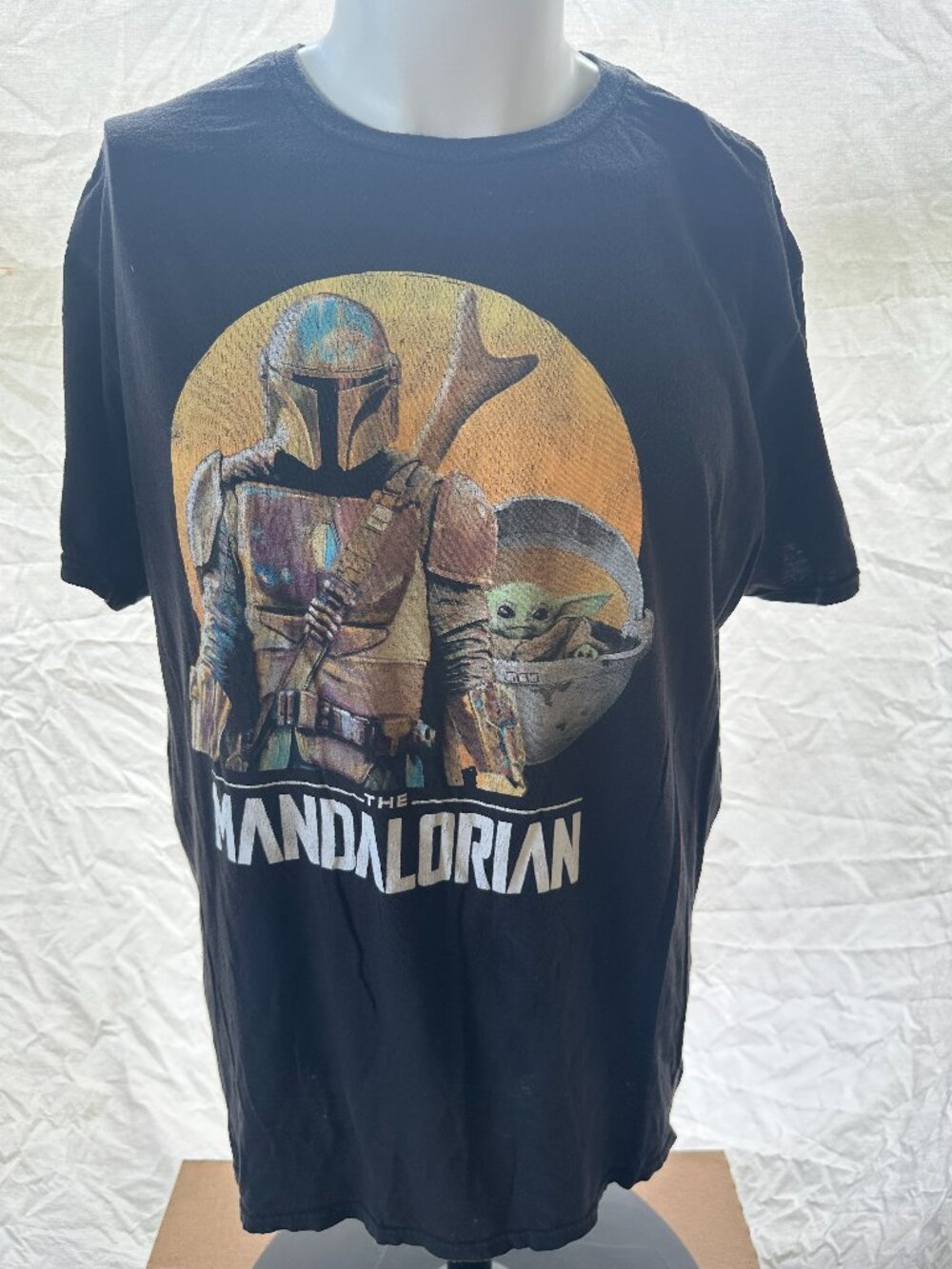 Mandalorian Star Wars VFifthSun Men's Black T Shirt Size XL Cotton